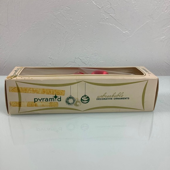 Old Stock Vintage Pyramid Tree Topper unbreakable ornament NEW - Picture 6 of 12